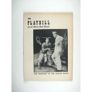 Playbill Teahouse Of The August Moon Martin Beck Theatre 1950 David Wayne
